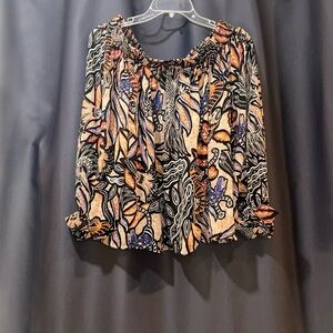 H & M Boho Sheer Top size 6